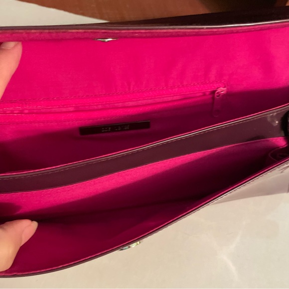 Clutch Handbag by Daisy Fuentes.  Rich Eggplant color. Elegant, Classic. Formal - Picture 7 of 8